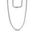 Men Necklace - 5mm Round Box Link Stainless Steel Chain