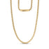 Men Necklace - 5mm Round Box Link Gold Chain