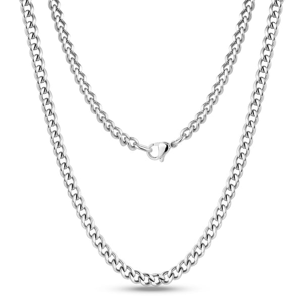 18K GP Stainless Steel 5mm Cuban Link Chain -   Mens chain necklace,  Cuban link chain, Mens beaded necklaces