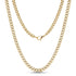 Sleek 5mm Cuban link chain necklace in high-quality stainless steel displayed flat  