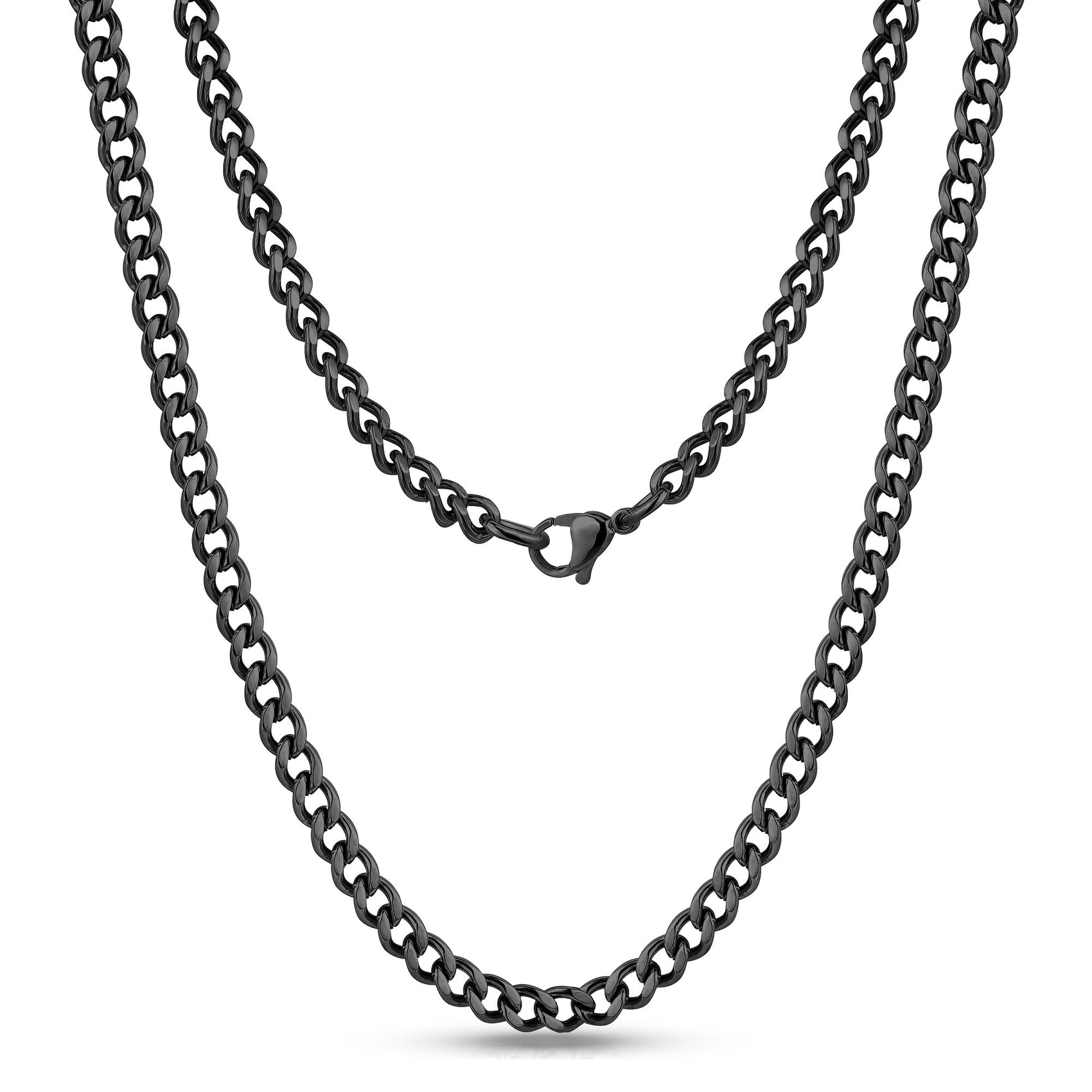 Versatile unisex Cuban link chain necklace crafted from premium stainless steel  