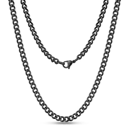 Versatile unisex Cuban link chain necklace crafted from premium stainless steel  