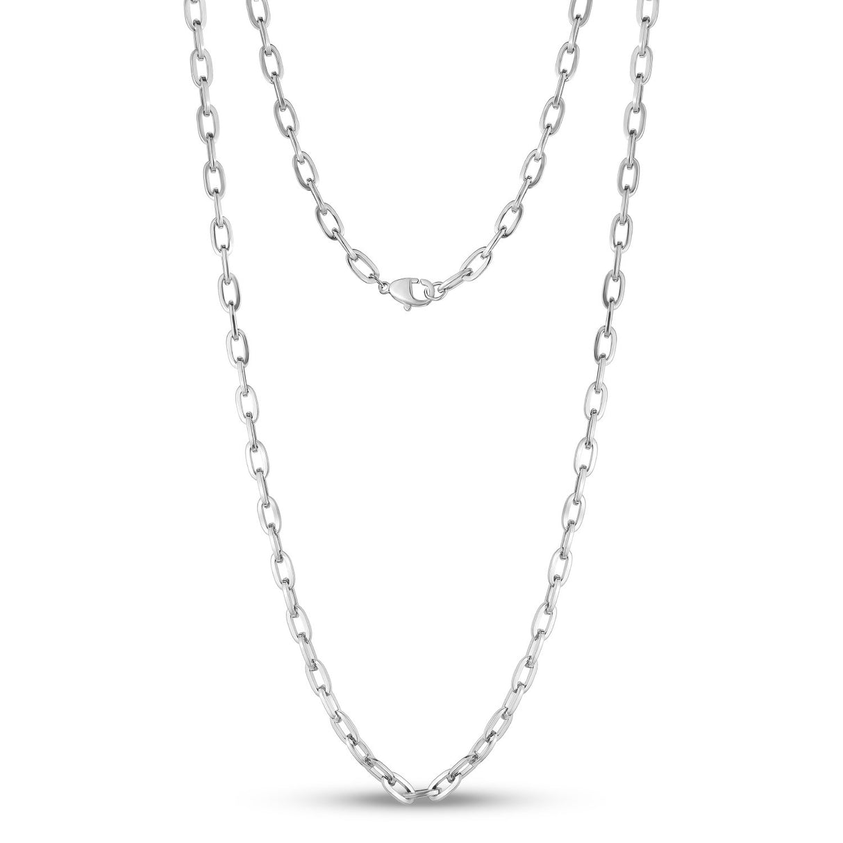 5mm Oval Link Chain - Men Necklace - The Steel Shop