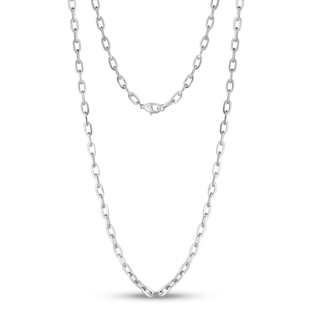 5mm Oval Link Chain - Men Necklace - The Steel Shop