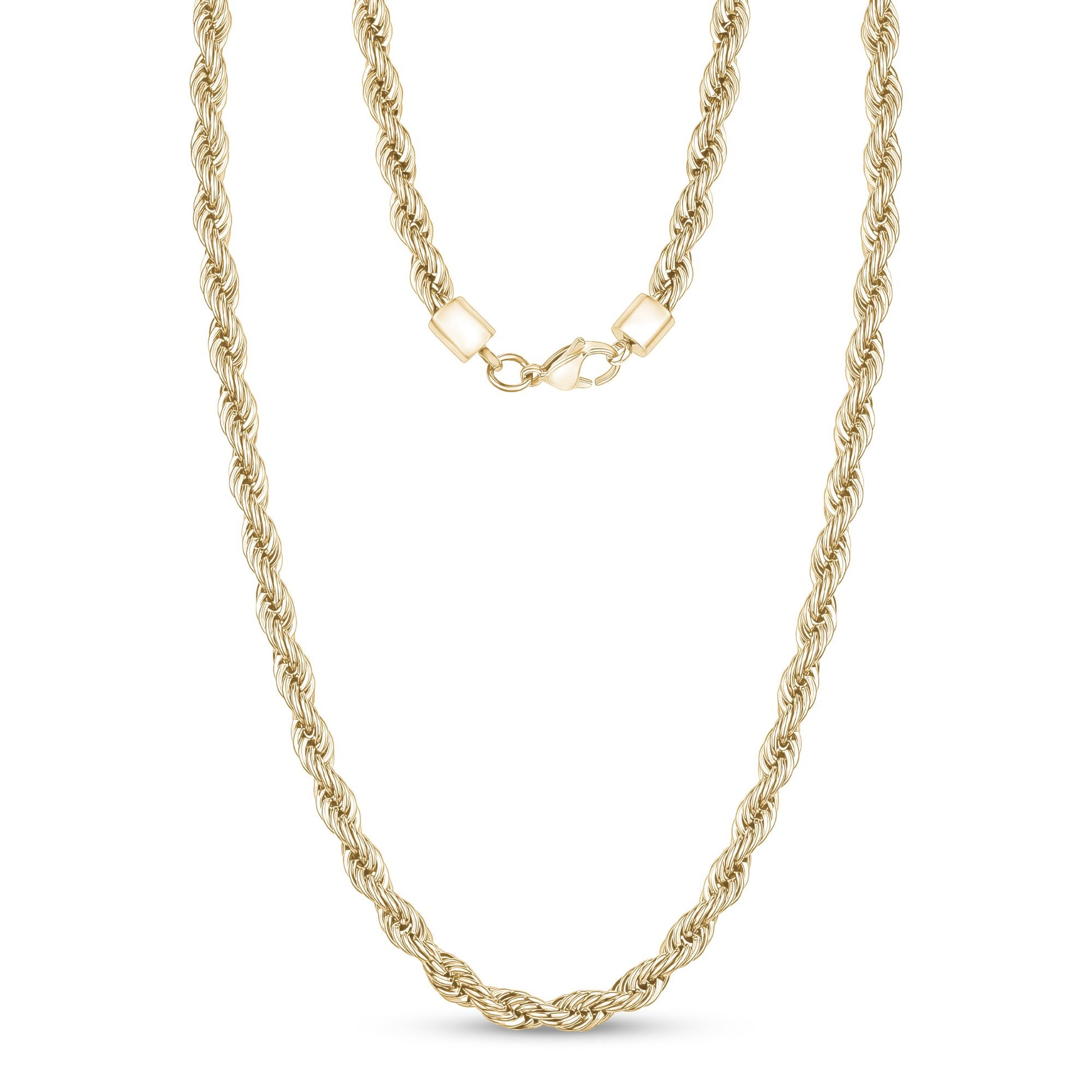 6mm Twist Mens Stainless Steel Rope Chain Necklace – The Steel Shop