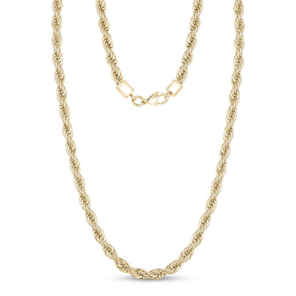 Sleek and polished 6mm stainless steel rope chain necklace designed for everyday wear  