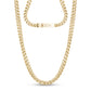 Men's 6mm gold-tone stainless steel Franco link chain, sleek and masculine design  