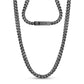 Engravable 6mm Franco link men's necklace in gold stainless steel, sturdy and stylish accessory