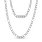 Men Necklace - 7mm Figaro Link Engravable Chain