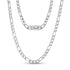 Men Necklace - 7mm Figaro Link Engravable Chain