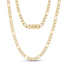 Men Necklace - 7mm Gold Figaro Link Engravable Chain