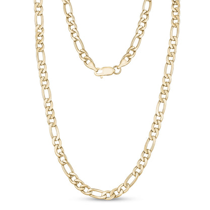 Matte stainless steel dog tag pendant paired with Figaro link chain necklace  