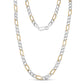Unisex stainless steel Figaro necklace worn on a mannequin bust, showcasing classic design  