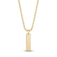 Men Pendant - Engravable Beveled Edge Gold Bar Pendant