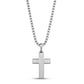 Men Pendant - Beveled Edge Engravable Cross Pendant
