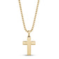 Men Pendant - Gold Beveled Edge Engravable Cross Pendant