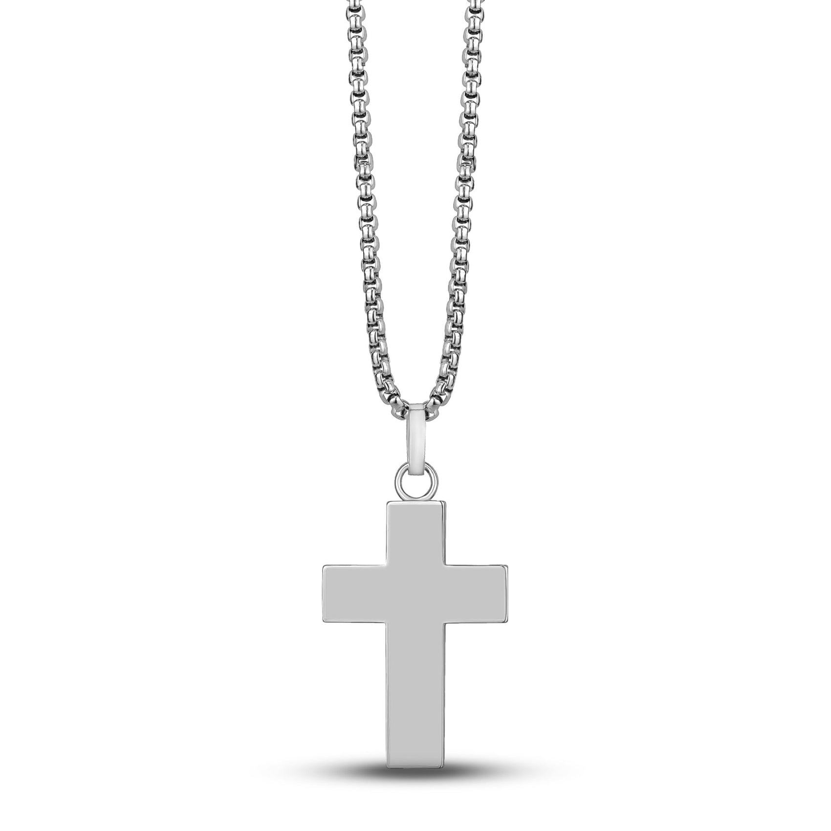 Men Pendant - Steel Cross Engravable Pendant