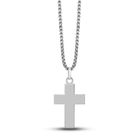 Men Pendant - Steel Cross Engravable Pendant