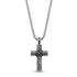 Men Pendant - Detailed Stainless Steel Cross Cremation Urn Pendant