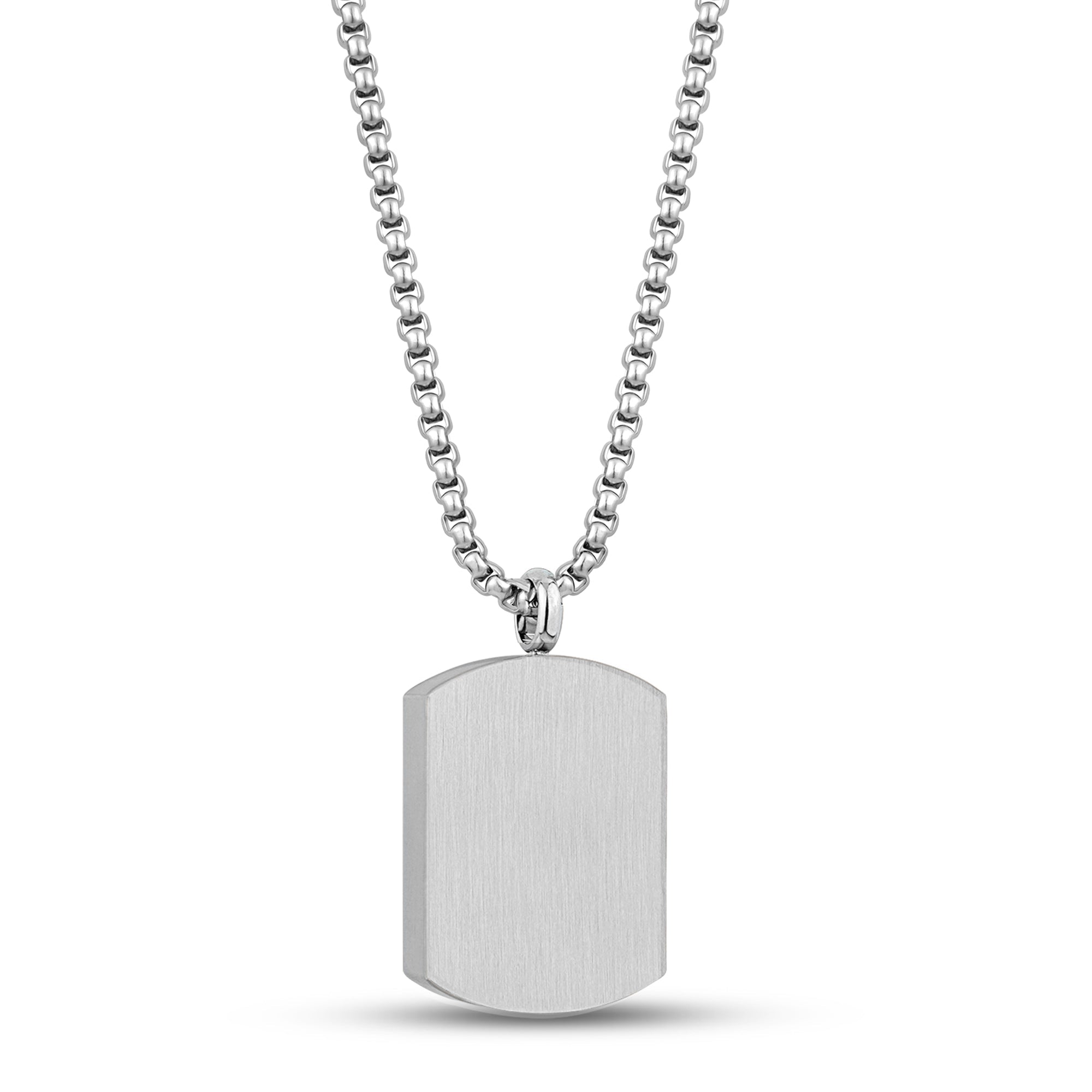14K Solid White Gold Mens Diamond Dog Tag Pendant 11.00 Ctw – Avianne  Jewelers