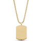 Men Pendant - Gold Engravable Dog Tag Urn Pendant