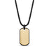 Men Pendant - Engravable Black & Gold Reversible Dog Tag