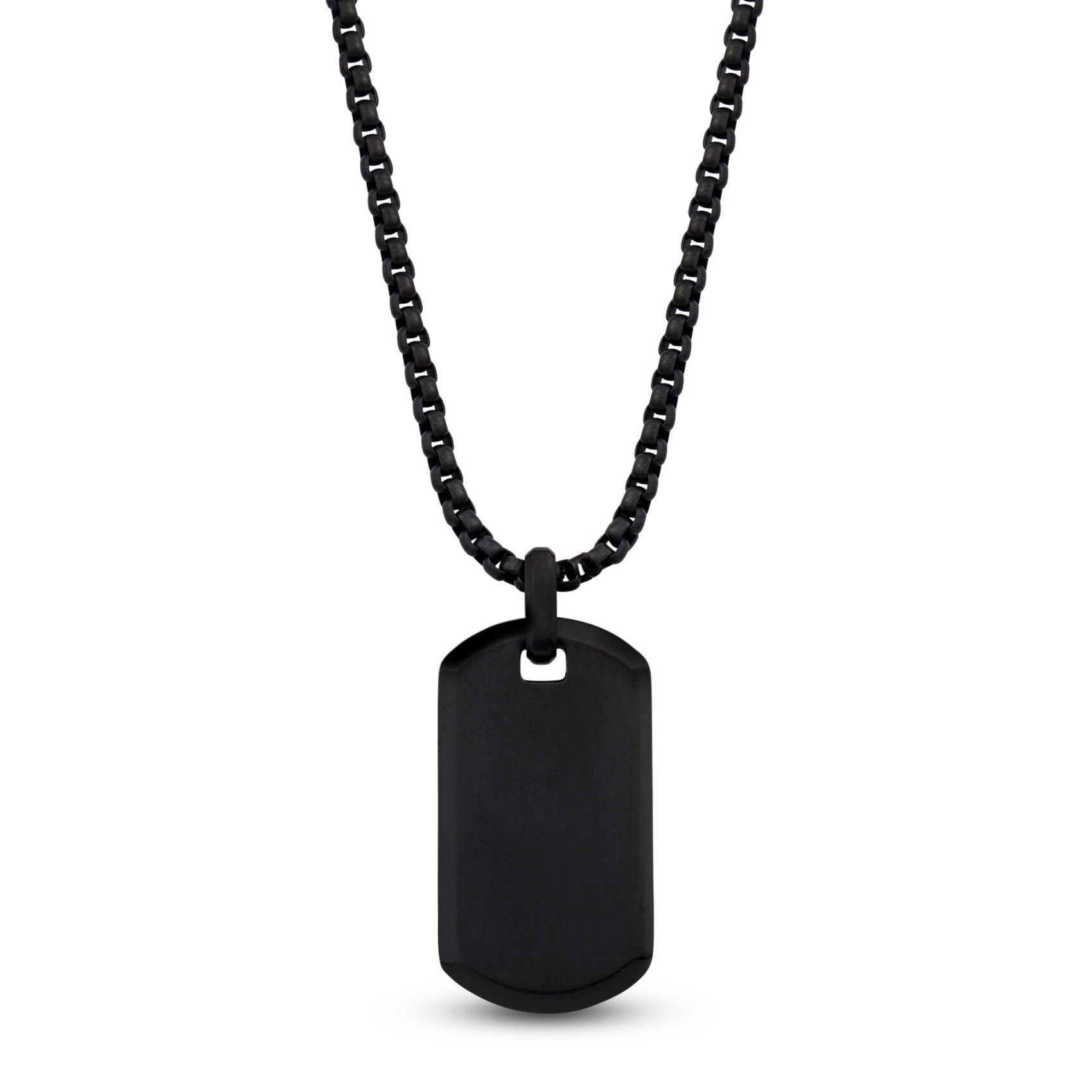 Men Pendant - Engravable Black & Gold Reversible Dog Tag
