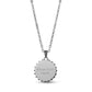 Men Pendant - Engravable Back Side Compass Pendant