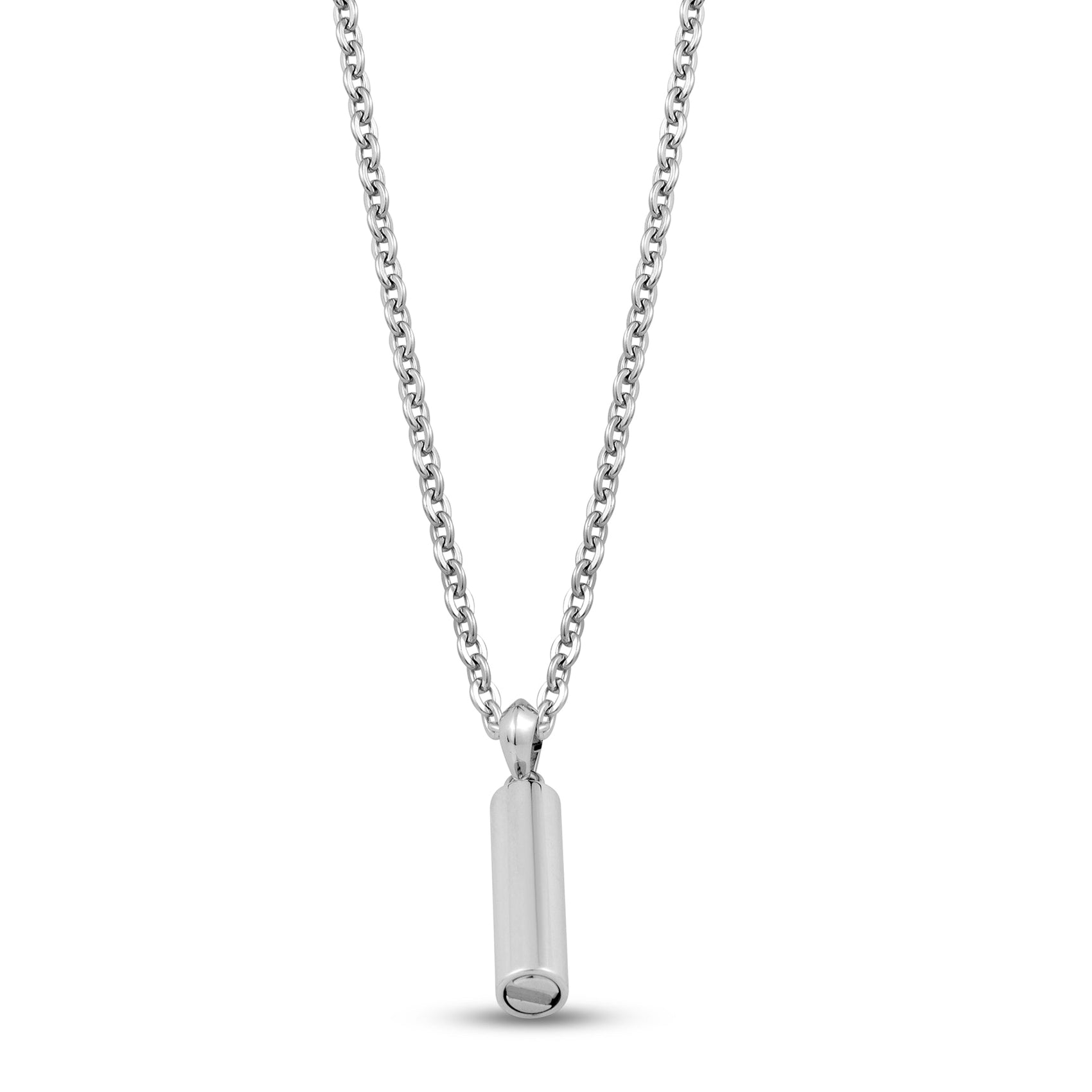 Men Pendant - Engravable Cylindrical Cremation Urn Pendant for ashes