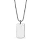 Men Pendant - Engravable Stainless Steel Detailed Dog Tag