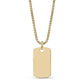 Men Pendant - Engravable Gold Detailed Dog Tag