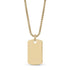 Men Pendant - Engravable Gold Detailed Dog Tag
