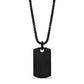 Men Pendant - Engravable Black Detailed Dog Tag