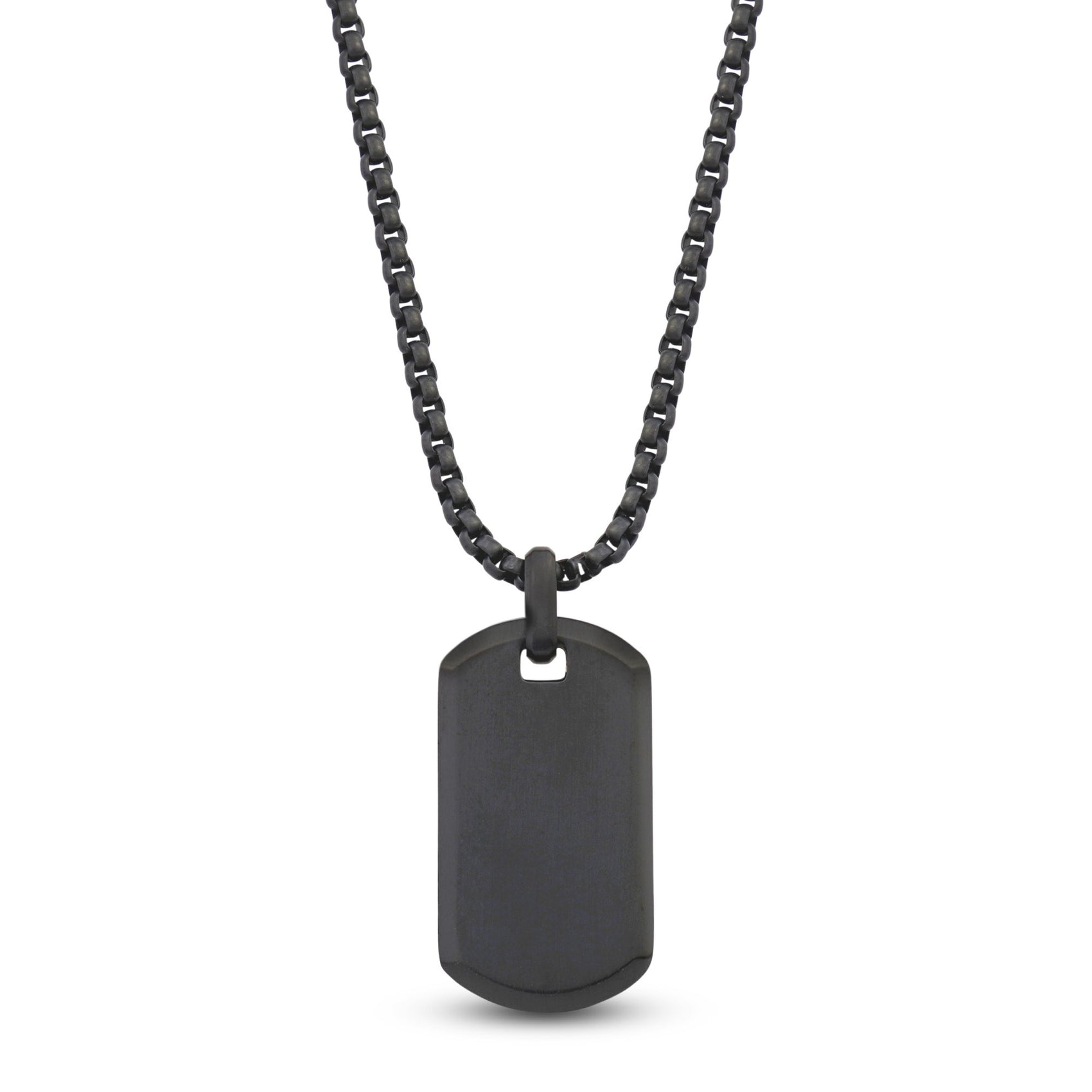 Men Pendant - Engravable Gun Metal Reversible Dog Tag