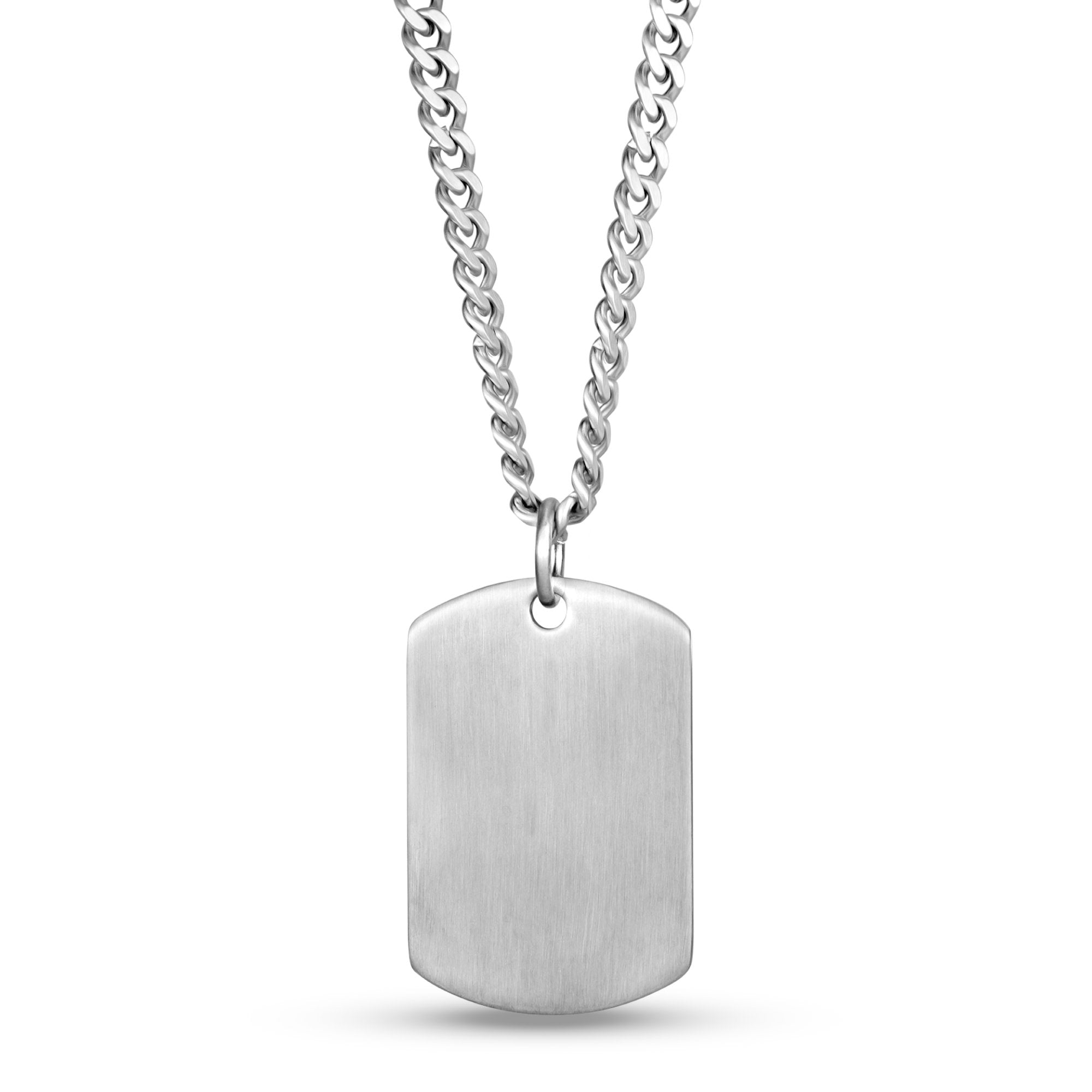 Buy VIRAASI Silver-Plated Dog Tag Pendant With Chain | Shoppers Stop