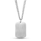 Men Pendant - Engravable Matte Stainless Steel Dog Tag