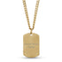 Men Pendant - Engravable Matte Gold Dog Tag