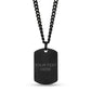 Men Pendant - Engravable Matte Black Dog Tag
