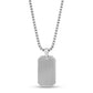 Men Pendant - Engravable Stainless Steel Matte Modern Dog Tag