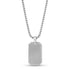 Men Pendant - Engravable Stainless Steel Matte Modern Dog Tag