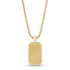 Men Pendant - Engravable Gold Matte Modern Dog Tag