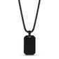 Men Pendant - Engravable Black Matte Modern Dog Tag