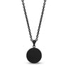 Men Pendant - Engravable Black Medalion Urn Pendant for ashes