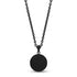 Men Pendant - Engravable Black Medalion Urn Pendant for ashes