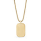 Men Pendant - Engravable Modern Gold Dog Tag