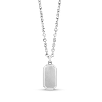 Men Pendant - Engravable Steel Dog Tag Cremation Pendant For Ashes