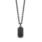 Men Pendant - Engravable Black Steel Dog Tag Cremation Pendant For Ashes