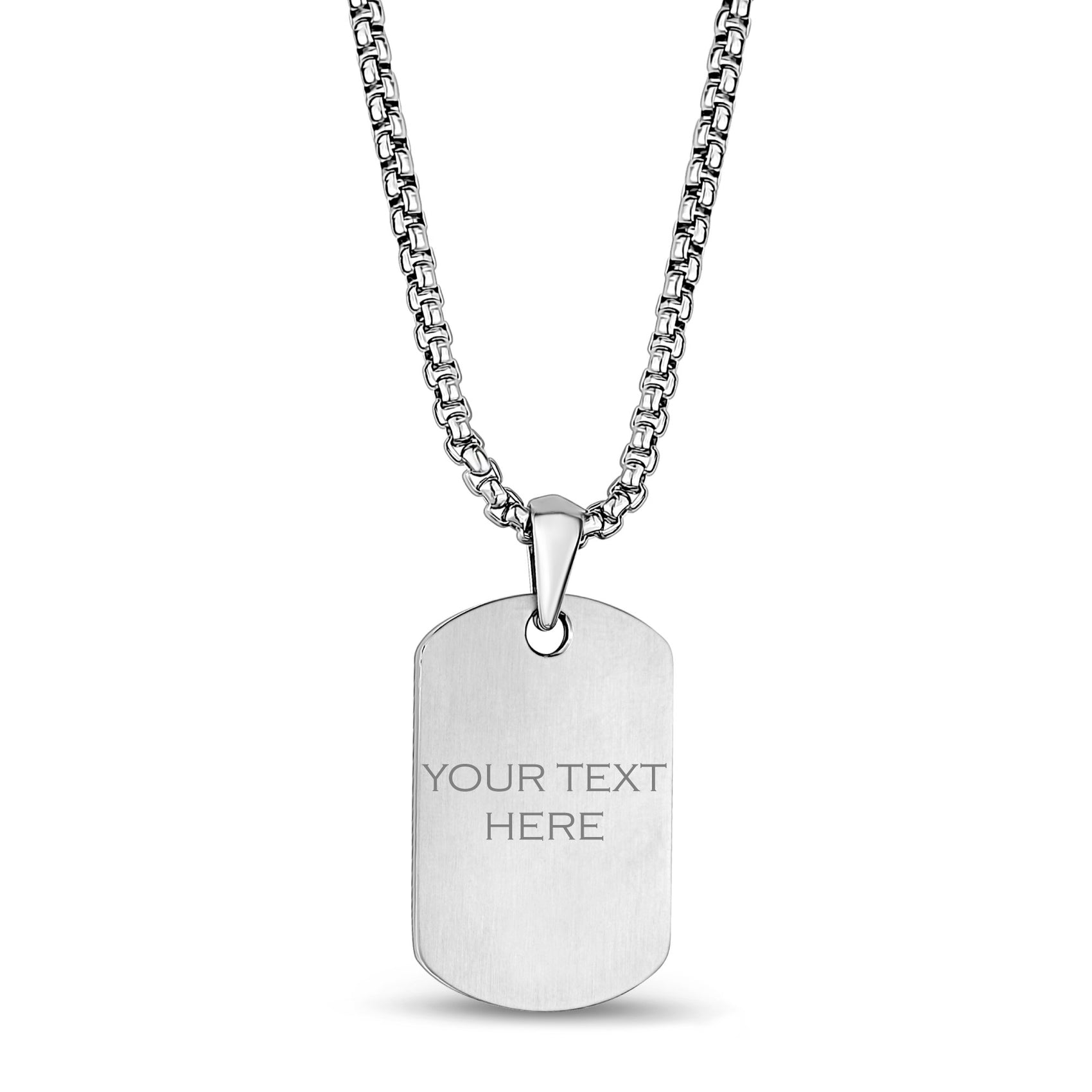 Men Pendant - Stainless Steel Engravable Dog Tag