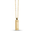 Men Pendant - Rectangle Bar Engravable Gold Cremation Urn Pendant