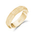 Men Ring - 5mm Faceted Matte Gold Steel Engravable Band Ring